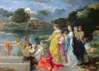 Die Auffindung des Moses, um 1650 von Sébastien Bourdon